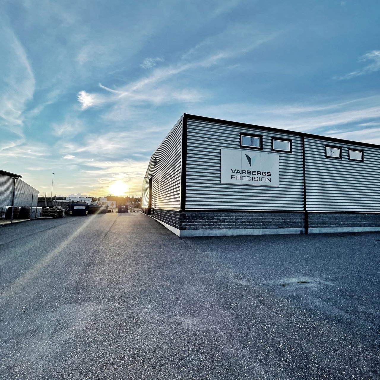 Exterior of the Varbergs Precision building in Varberg